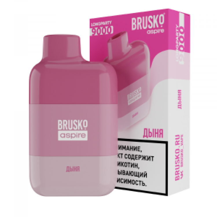(М) Одноразовая электронная сигарета Brusko Longparty 9000 - Дыня